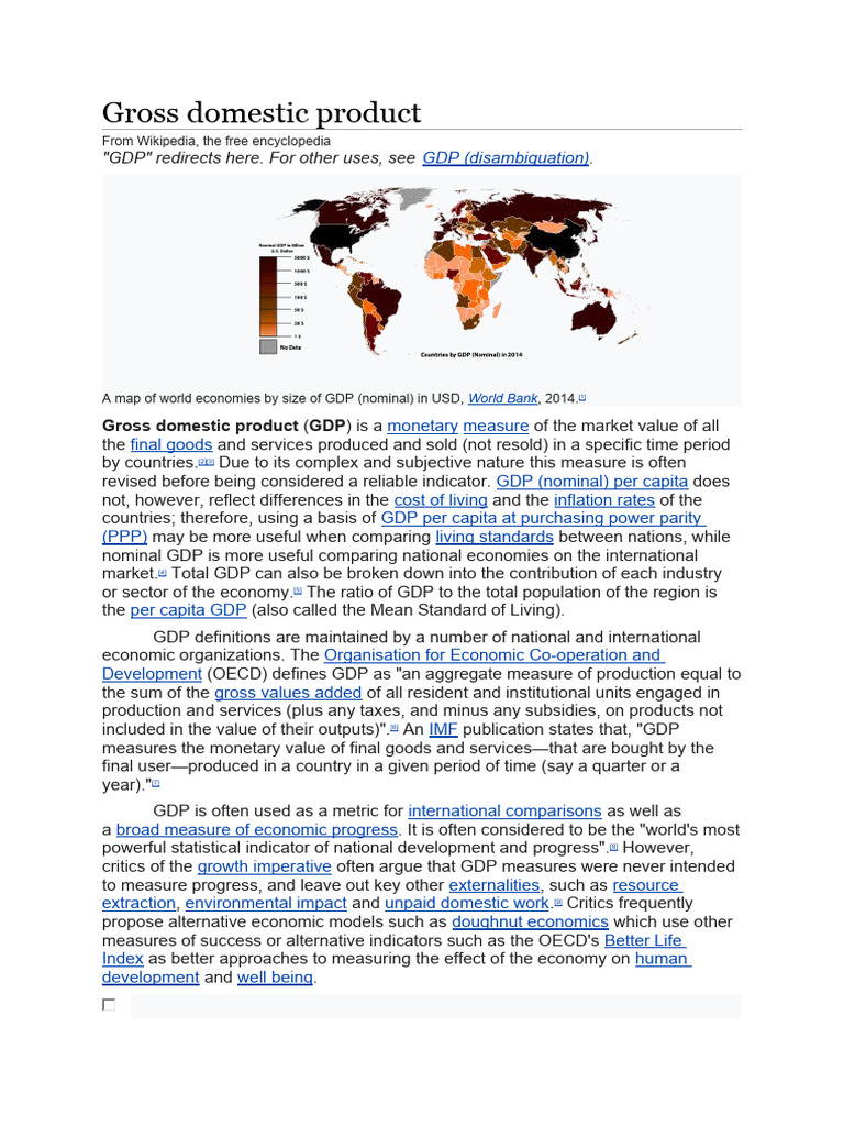 Gross Domestic Product | PDF | Cost Of Living | Gross Domestic Product