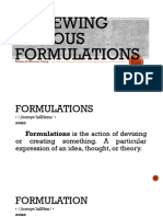 Lesson 2 Reviewing Various Formulations