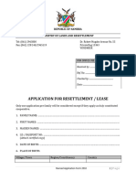 Resettlement Application Form