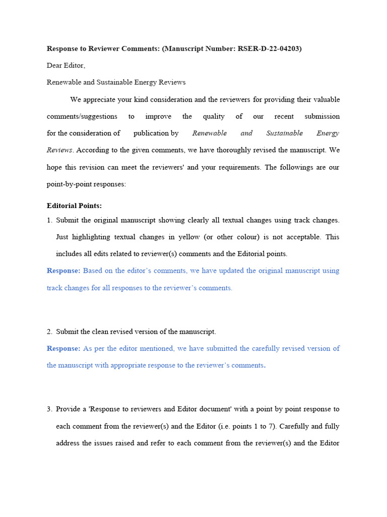 Response To Reviewer Comments | PDF | Catalysis | Redox