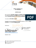 Certificacion Laboral Giovanny Villamizar 1006