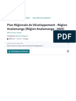 Plan Régionale de Développement - Région Analamanga (Région Analamanga - 2005) | PDF | Pauvreté | Pauvreté et sans-abrisme