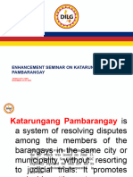 Basics of Katarungang-Pambarangay
