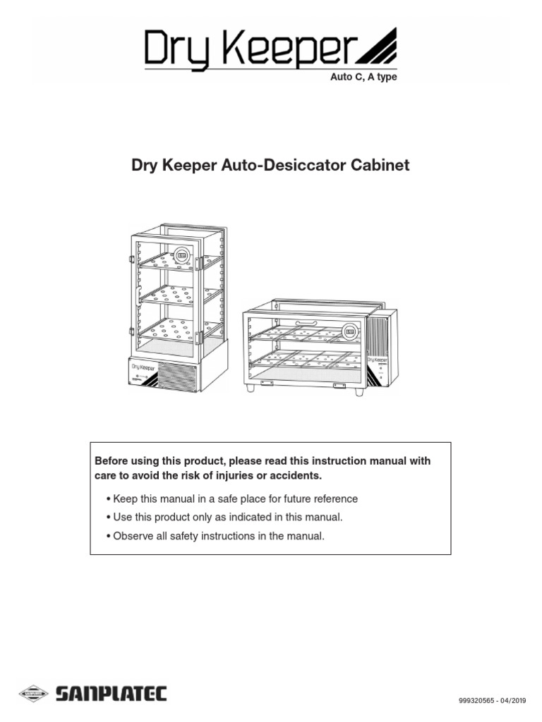 BelArt Auto Dry Desiccator Manual PDF
