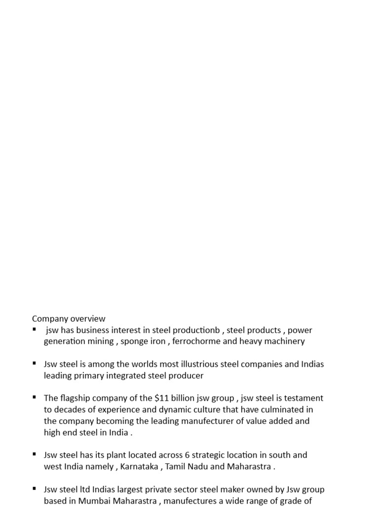JSW Steel Case Study: Innovative Distribution Model | PDF