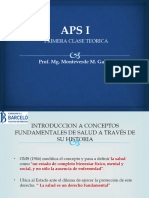 APS I 1 PRIMERA CLASE Concepto de Salud - Con Audio