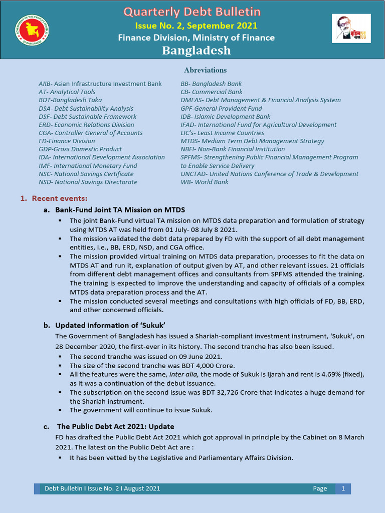 Quarterly Debt Bulletin 2nd Issue PDF United States Treasury