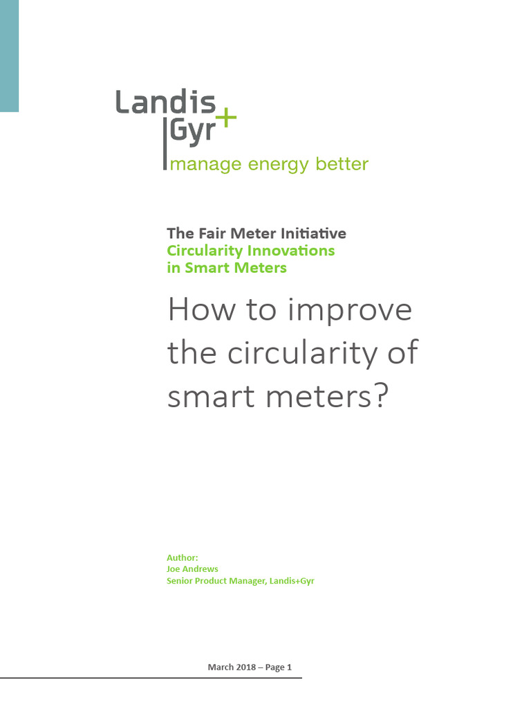 Sustainable Smart Metering Solutions | PDF | Supply Chain | Sustainability