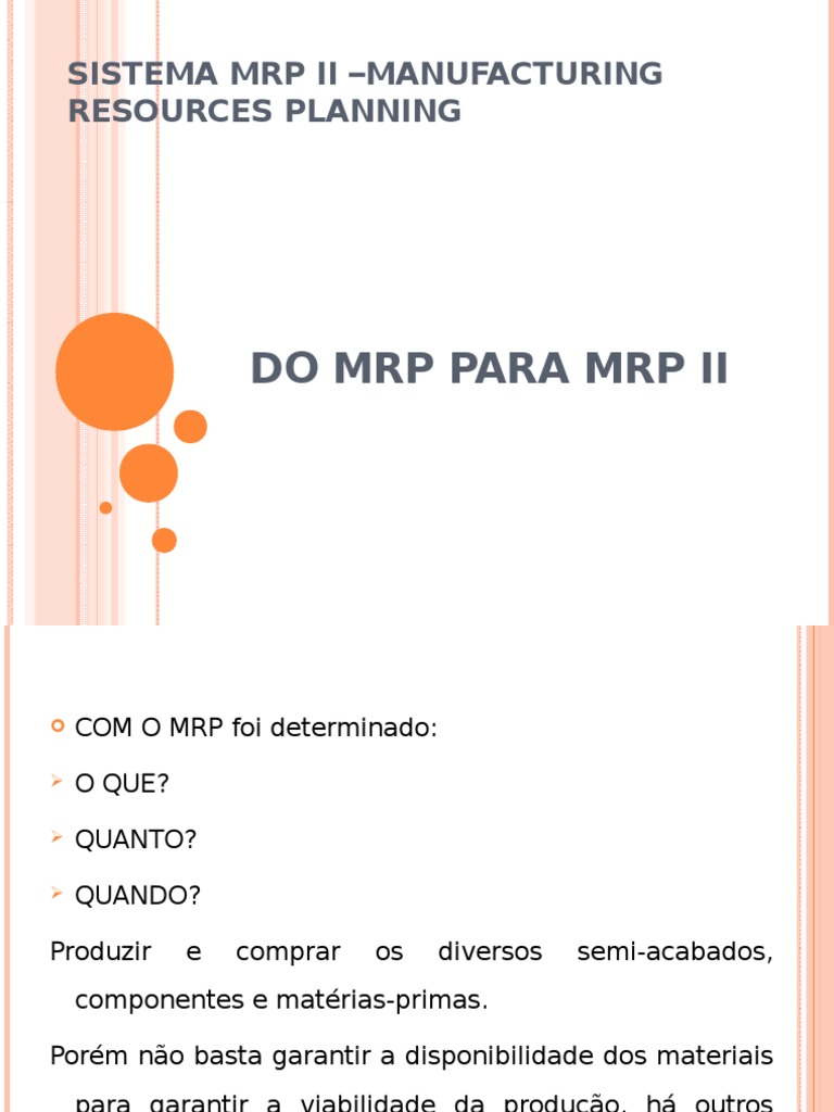 MRP Ii | PDF | Demanda | Business