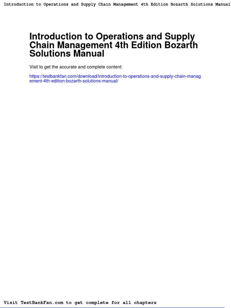 Dwnload Full Introduction To Operations and Supply Chain Management 4th ...