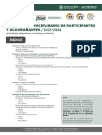 Índice: Reglamento Disciplinario de Participantes Y ACOMPAÑANTES / 2023-2024