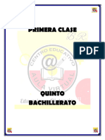 Quinto Bachillerato-Primera Clase