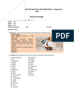 Ficha de Exploração em Grupo Do Documentário