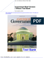 Dwnload full American Government Brief Version 11th Edition Wilson Test Bank pdf