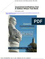 Dwnload Full American Government Institutions and Policies 14th Edition Wilson Test Bank PDF