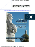 Dwnload full American Government Institutions and Policies 14th Edition Wilson Test Bank pdf