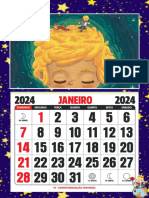 Calendário Pequeno Príncipe