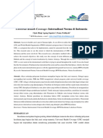 Universal Health Coverage: Internalisasi Norma Di Indonesia: Cipto Rizqi Agung Saputro, Fenny Fathiyah