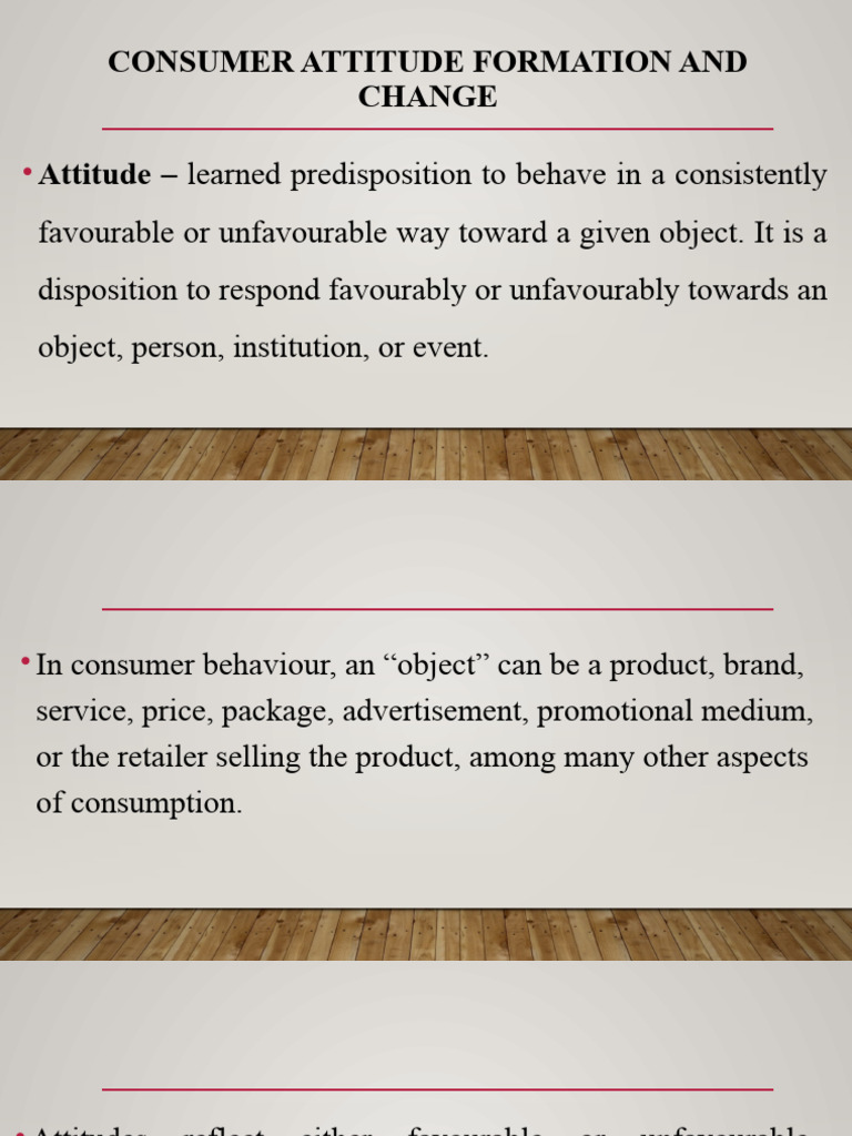 Consumer Attitude Formation & Change | PDF | Attitude (Psychology) | Brand