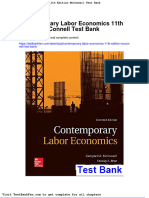 Dwnload Full Contemporary Labor Economics 11th Edition Mcconnell Test Bank PDF