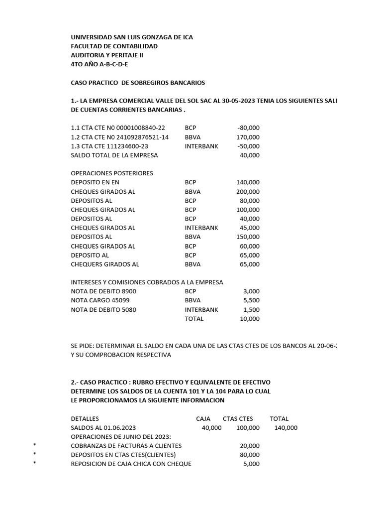 Caso practico 10 audit 2023 descargar gratis pdf servicios