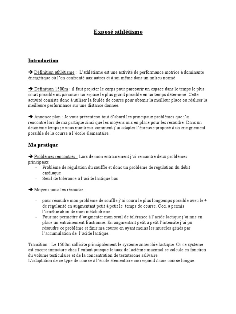 Exemple D’Un Exposé , Comment écrire le plan d’un exposé (avec images ...