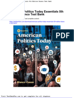 Dwnload full American Politics Today Essentials 5th Edition Bianco Test Bank pdf