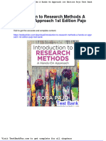 Dwnload Full Introduction To Research Methods A Hands On Approach 1st Edition Pajo Test Bank PDF