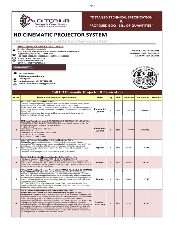 006 HD CINEMAMATIC PROJECTOR SYSTEM PDF Hdmi Value Added Tax