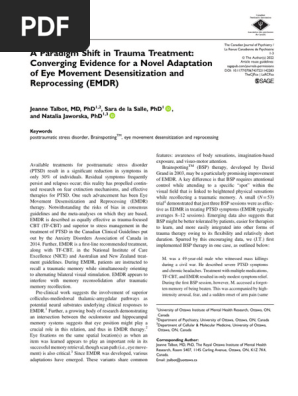 A Paradigm Shift in Trauma Treatment - Converging Evidence for a Novel Adaptation