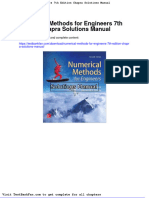 Dwnload Full Numerical Methods For Engineers 7th Edition Chapra Solutions Manual PDF