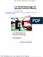 Dwnload Full Introduction To Social Psychology 1st Edition Shetgovekar Solutions Manual PDF