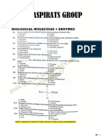 TEST#01 Biological molecules Enzymes