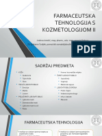 02 Farmaceutska Tehnologija S Kozmetologijom II Predavanje