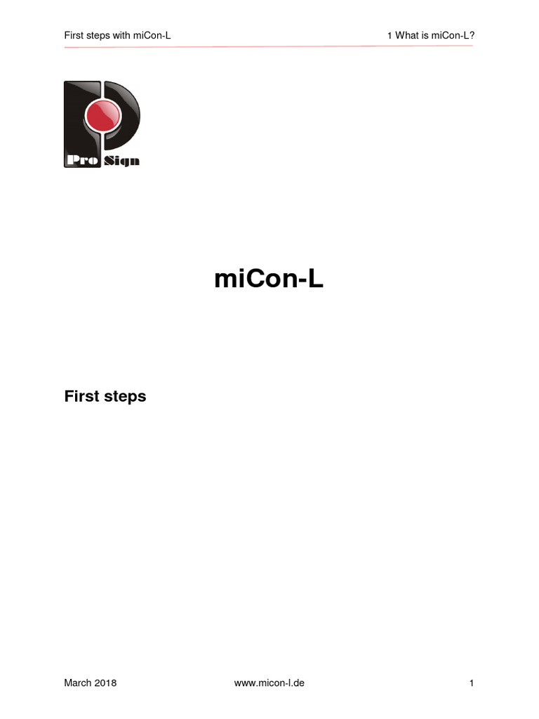 Micon L First Steps Pdf Programmable Logic Controller Computer