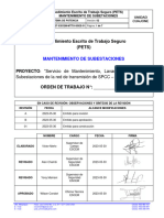 PET ESCEM MTTO SSEE 001 Mantenimiento S.E. Botiflaca Cuajone