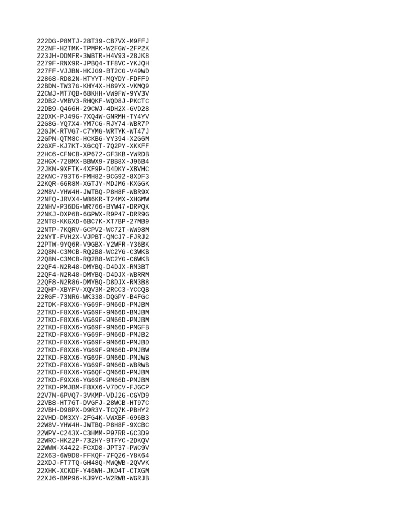List of Unique Code Combinations | PDF