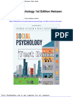 Dwnload full Social Psychology 1st Edition Heinzen Test Bank pdf