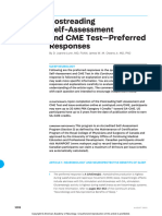 Postreading Self-Assessment and CME Test-Preferred Responses