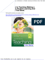 Dwnload Full Introduction To Teaching Making A Difference in Student Learning 2nd Edition Hall Test Bank PDF
