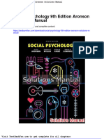 Dwnload Full Social Psychology 9th Edition Aronson Solutions Manual PDF