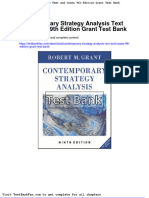 Dwnload Full Contemporary Strategy Analysis Text and Cases 9th Edition Grant Test Bank PDF
