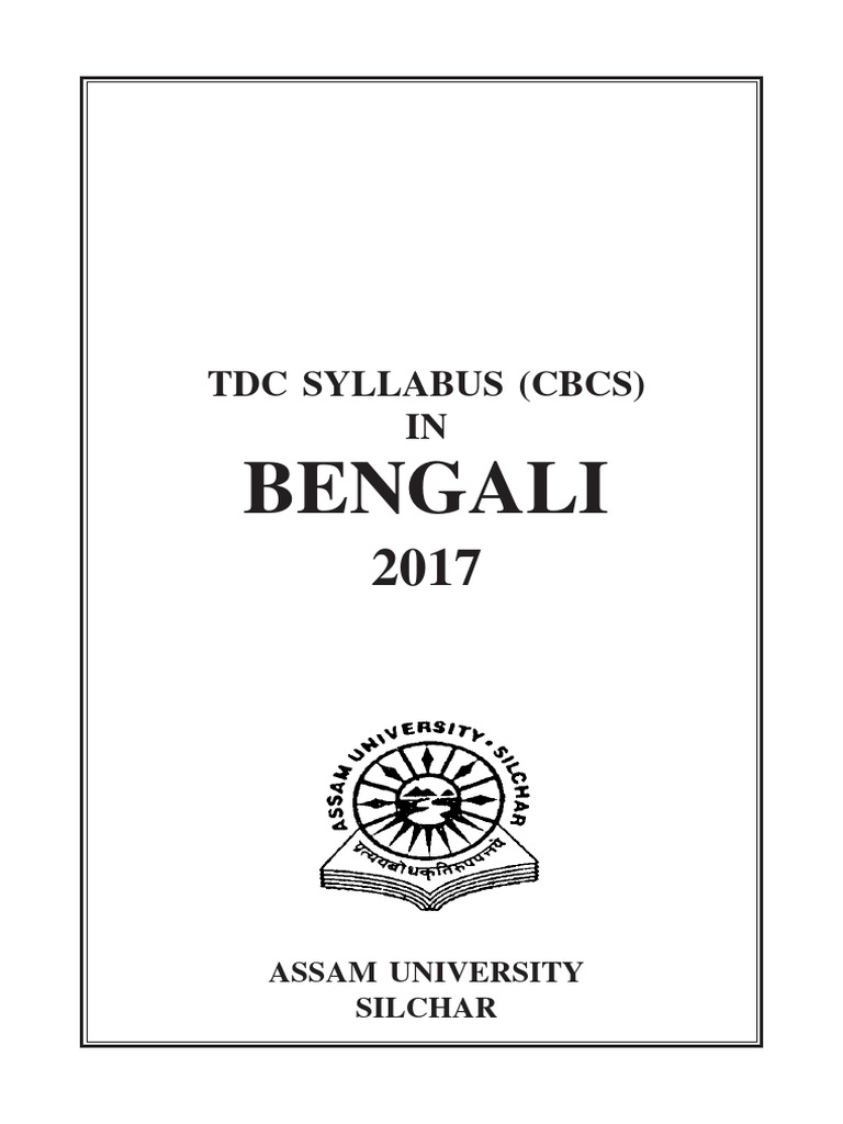 TDC CBCS Bengali Syllabus 1 | PDF | Course Credit | Linguistics