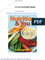 Dwnload Full Nutrition and You 3rd Edition Blake Test Bank PDF