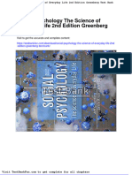 Dwnload Full Social Psychology The Science of Everyday Life 2nd Edition Greenberg Test Bank PDF