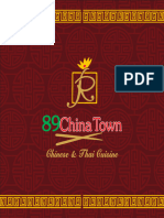 89 China Town Menu New
