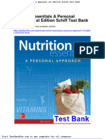 Dwnload Full Nutrition Essentials A Personal Approach 1st Edition Schiff Test Bank PDF