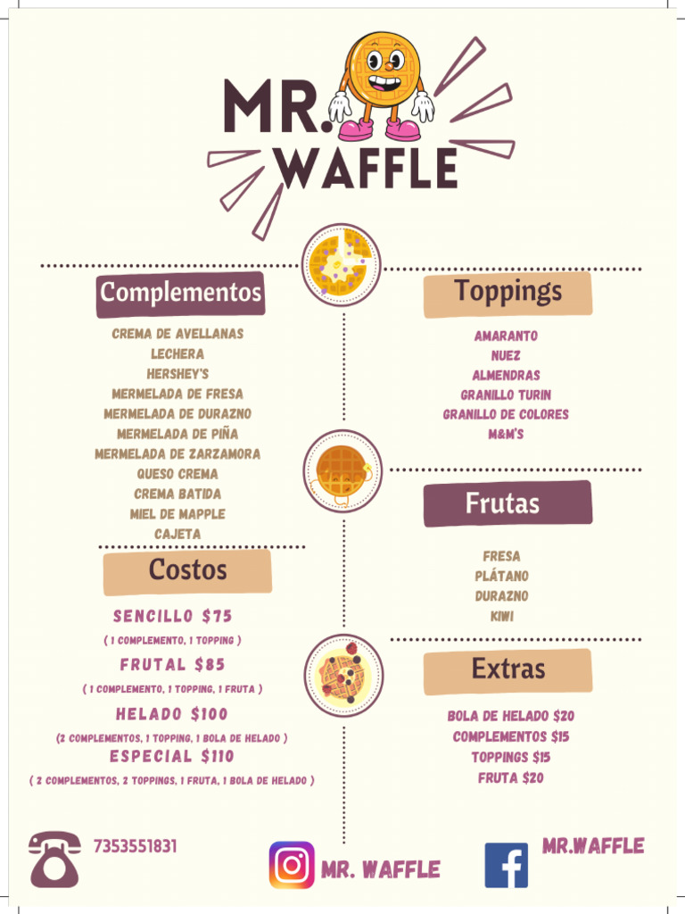 MR Waffle Nuevo Menu | PDF