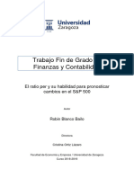 El Ratio Per y Su Habilidad para Pronosticar Cambios en El S&P 500