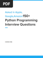 150+ Python Interview Questions 